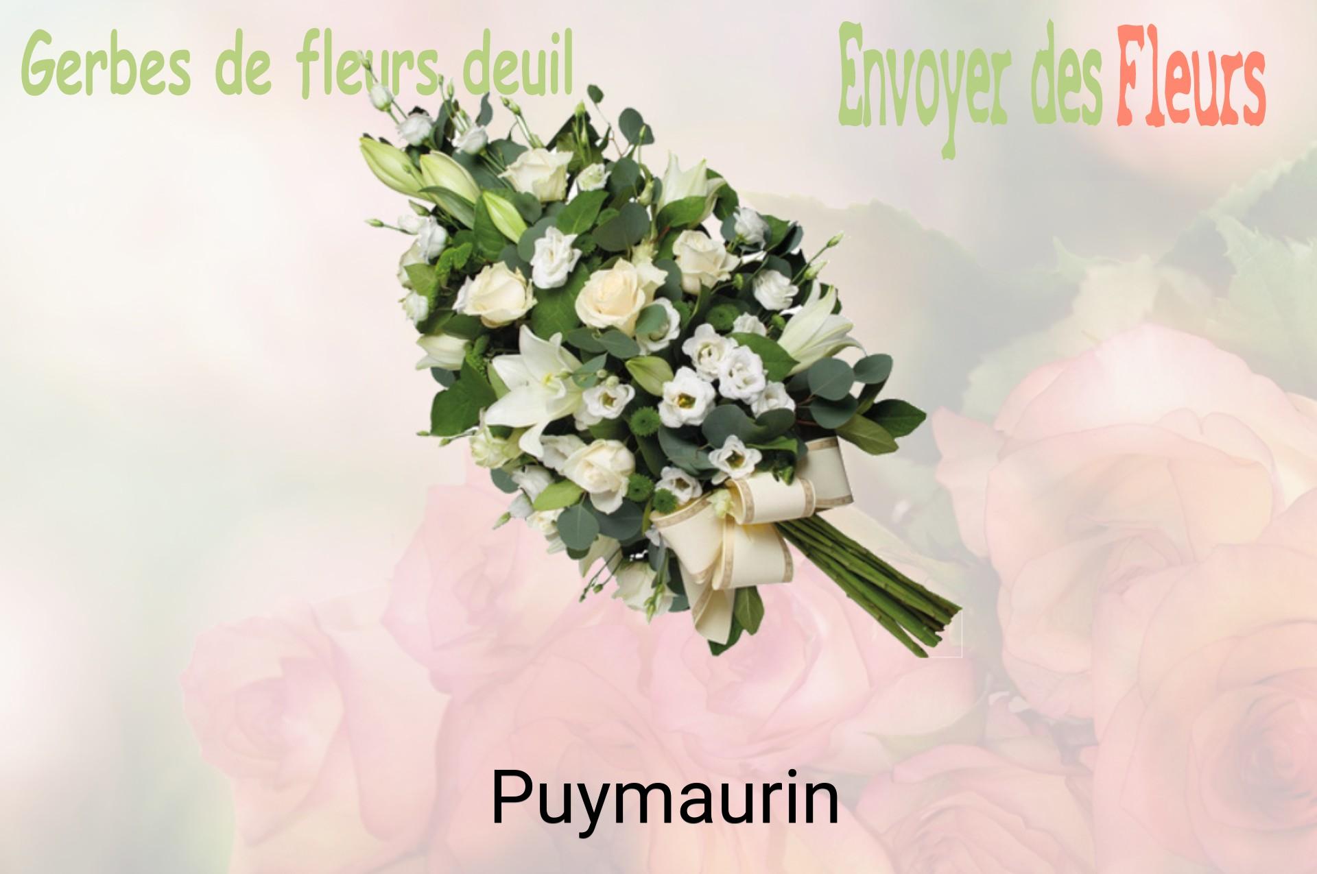 Gerbe de fleurs de deuil livrée à Puymaurin